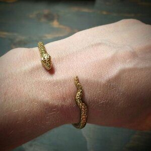 Neiman Marcus 14kt Gold-Plated Snake Bracelet